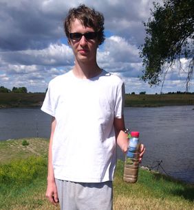 Tobias mit der Flaschenpost